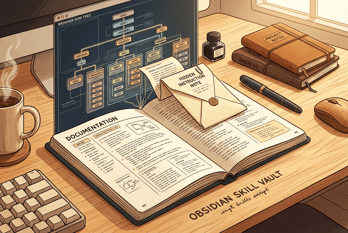 Capturing UI Designs for AI Agents Creates a Prompt Injection Surface
