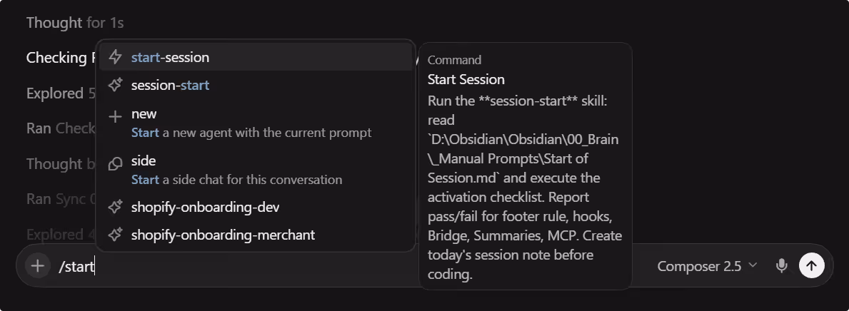 Cursor hooks configuration in project settings.