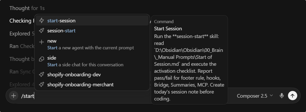 Cursor hooks configuration in project settings.